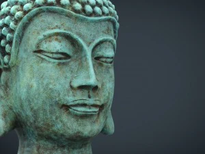 vintage buddha head 3D Model