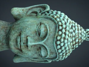 vintage buddha head 3D Model
