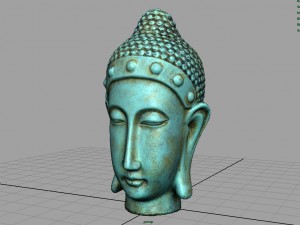 metal buddha head 3D Model