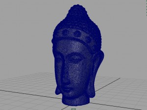 metal buddha head 3D Model
