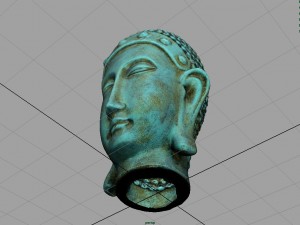 metal buddha head 3D Model