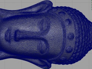 metal buddha head 3D Model