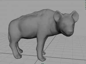 hiena realista Modelo 3D