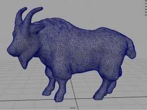 white goat 3D 模型