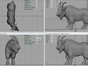 white goat 3D 模型