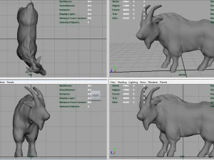 white goat 3D Model