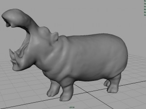 african hippopotamus Model 3D