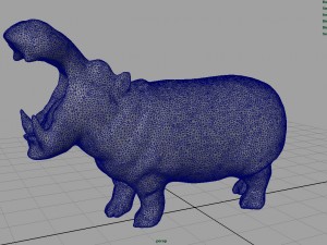 african hippopotamus Model 3D