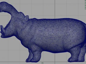 african hippopotamus 3D Model