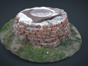 sewer with bricks 3D मॉडल