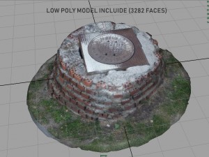 sewer with bricks Model 3D