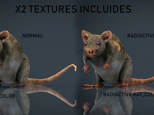 радіоактивний щур 3D Модель