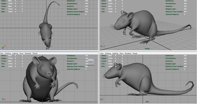 radiactive rat 3D Model in Monster 3DExport
