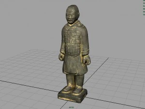 terracotta warriors heavily-armed foot soldier 3D Model