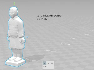 terracotta warriors heavily-armed foot soldier 3D Model