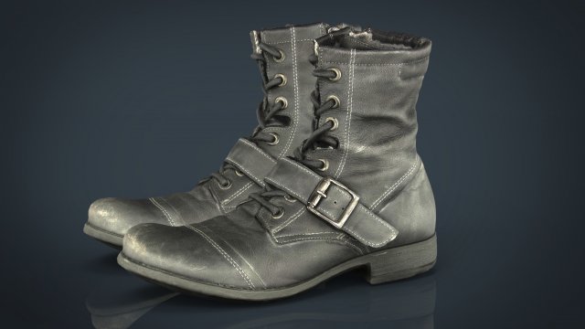 leather boots 3D Model .c4d .max .obj .3ds .fbx .stl .blend 