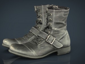 leather boots 3Dモデル