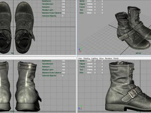 leather boots 3D Model