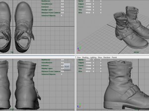 leather boots 3D Model
