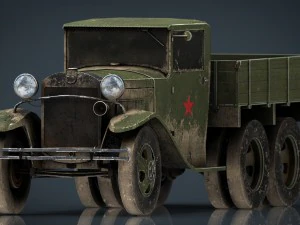 गाज़ एएए ट्रक गंदगी 3D मॉडल