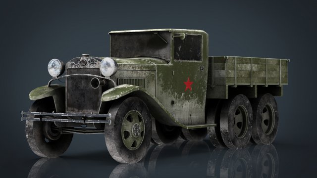 gazz aaa truck winter 3D Model .c4d .max .obj .3ds .fbx .stl .blend 