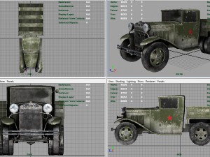 gazz aaa truck winter 3D Model