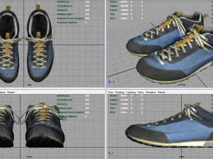 trekking sneakers 3D Model