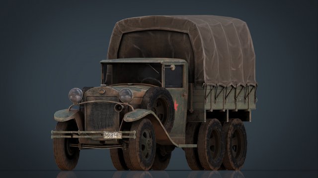 gaz aaa cargo truck 3D मॉडल .c4d .max .obj .3ds .fbx .stl .blend 