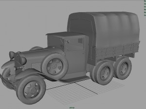 gaz aaa cargo truck 3D मॉडल