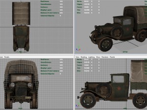 gaz aaa cargo truck 3D मॉडल