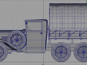 gaz aaa cargo truck 3D मॉडल