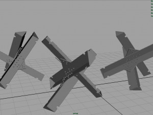 hedgehog anti-tank obstacle 3D मॉडल