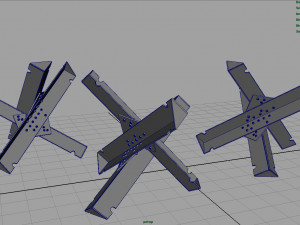 hedgehog anti-tank obstacle 3D मॉडल
