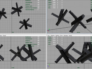 hedgehog anti-tank obstacle 3D मॉडल