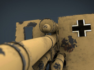 german flak 36 88mm 3D मॉडल
