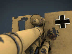 flak alem&atilde;o 36 88mm Modelo 3D