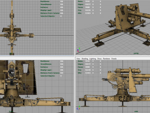 german flak 36 88mm 3D मॉडल
