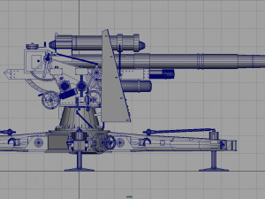 german flak 36 88mm 3D मॉडल