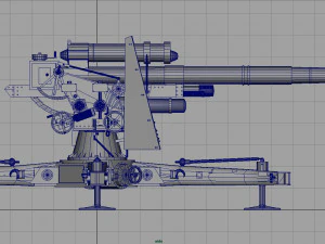 flak alem&atilde;o 36 88mm Modelo 3D