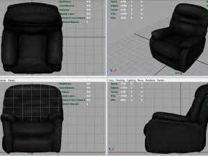 leather chair 3D मॉडल