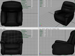 cadeira de couro Modelo 3D