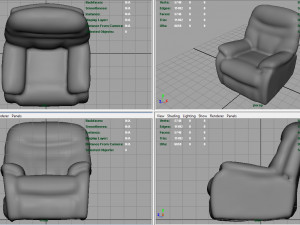 leather chair 3D मॉडल