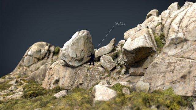 Mountain rocks 1 3D Model .c4d .max .obj .3ds .fbx .stl .blend 