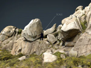 Skały g&oacute;rskie 1 Model 3D