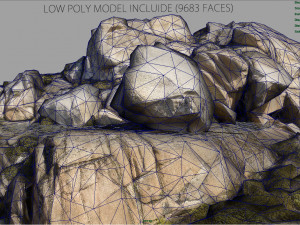 Mountain rocks 1 3D Model