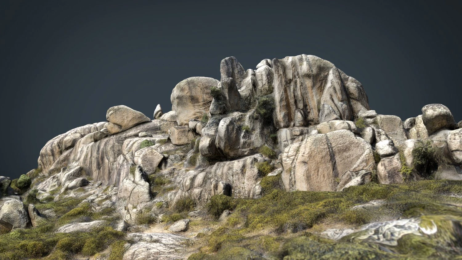 mountain rocks 2 3D Model .c4d .max .obj .3ds .fbx .stl .blend