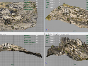 mountain rocks 4 3D 모델