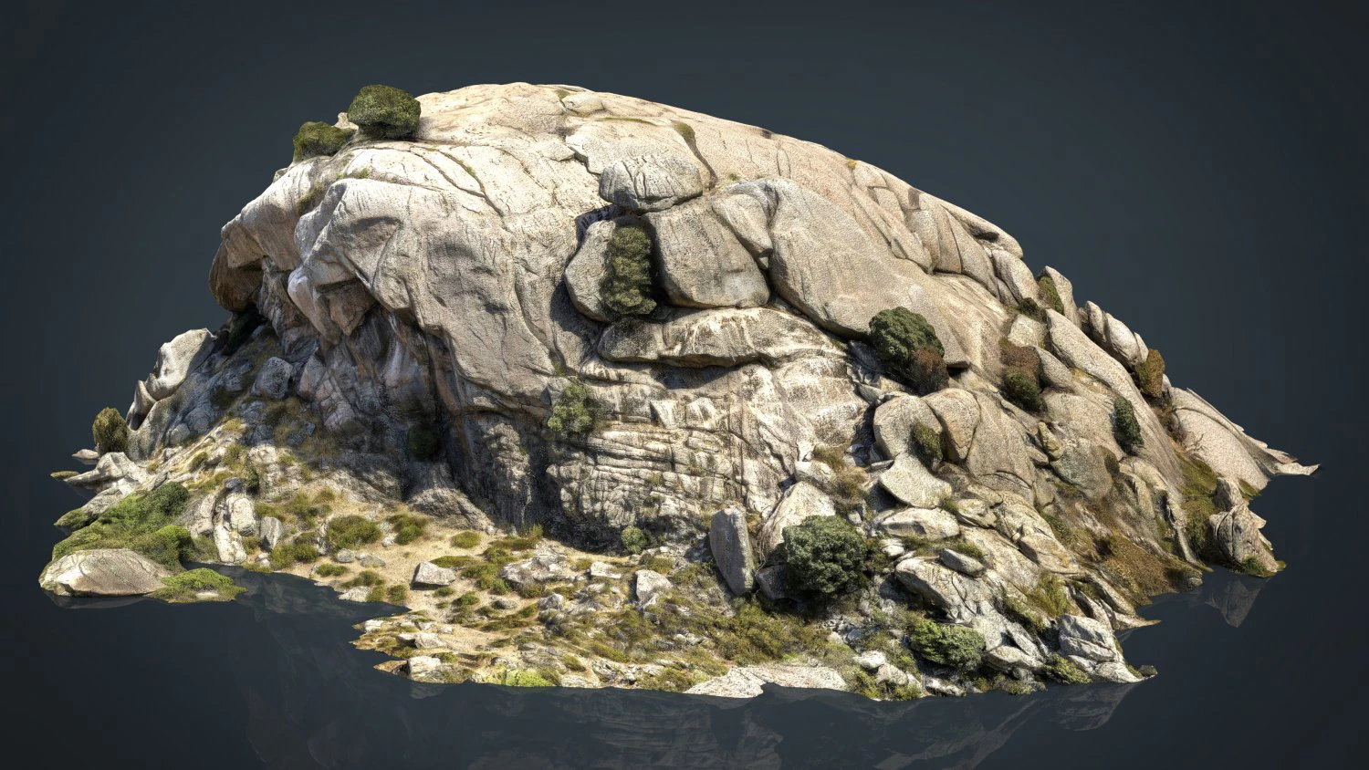 mountain rocks 6 3D Model .c4d .max .obj .3ds .fbx .stl .blend 