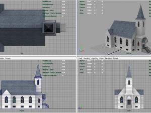 american church 3D 모델