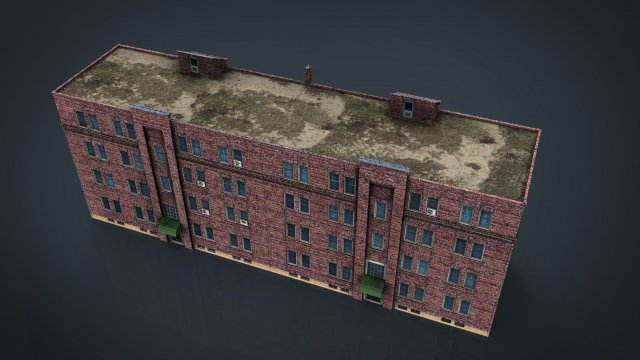 apartment building Model 3D .c4d .max .obj .3ds .fbx .stl .blend 